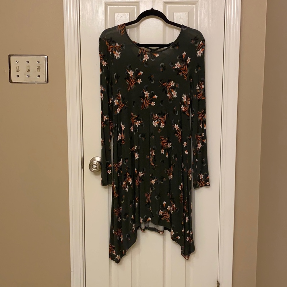 Long Sleeve Dress with Crisscross Back Detail